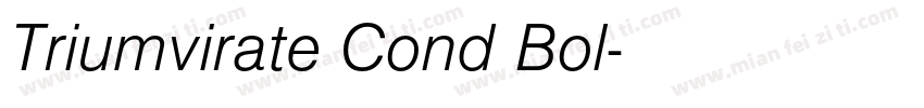 Triumvirate Cond Bol字体转换